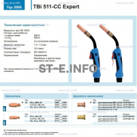 Горелка для полуавтоматической сваркиTBi 511-CC Expert, длина 3 m. - st-e.info - Владивосток