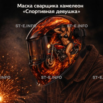 Маска сварщика хамелеон «Спортивная девушка» (YXE-718G PRO) - st-e.info - Владивосток